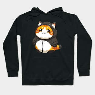 Orange Cat Kawaii Feline Hoodie